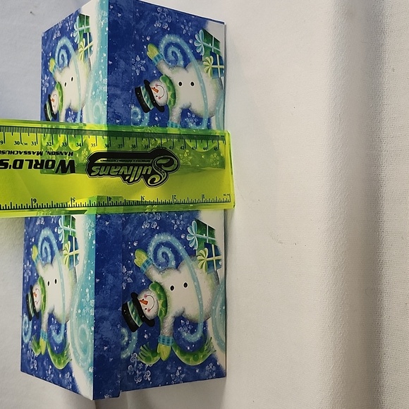 NWOT Swirly Snowman Stacking Holiday Cardboard Boxes - Picture 11 of 16